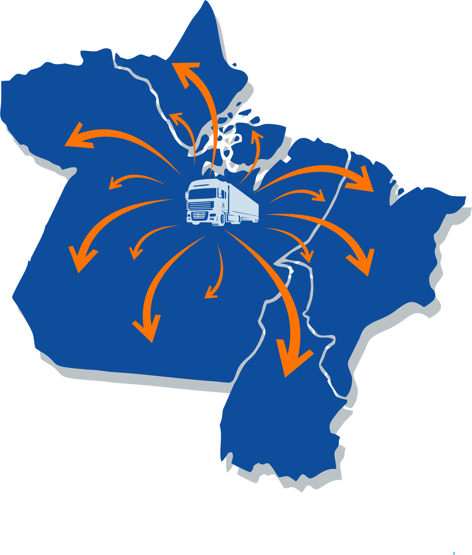 Mapa de atuação FD Transportes